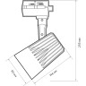 Светильник светодиодный трековый на шинопровод JAZZWAY PTR 0140-2 40w 4000K 24гр. BL чёрный 5022751